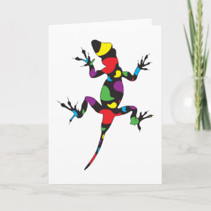 Multicolor Paisley Gecko Card