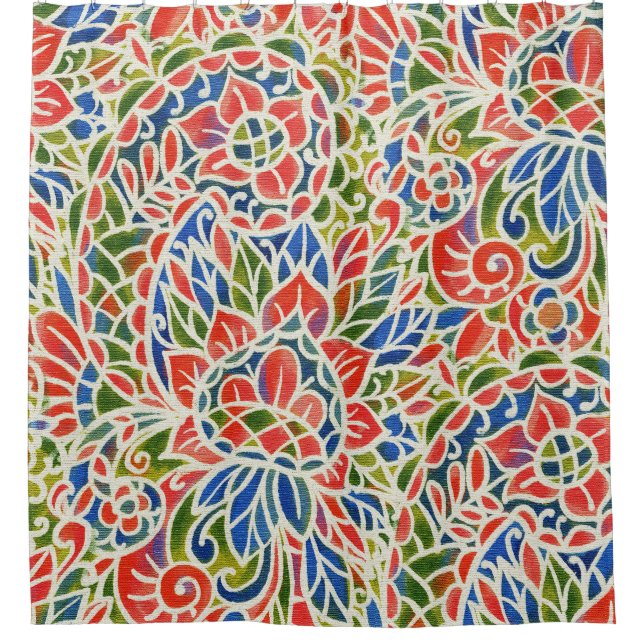Multicolor Paisley Print Batik Pattern (Front)