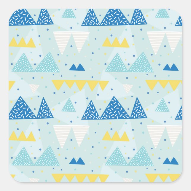 Multicolor Party: Fun Seamless Pattern. Square Sticker (Front)