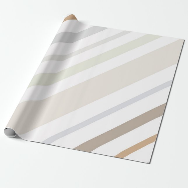 Multicolor Pastel Striped Wrapping Paper (Unrolled)