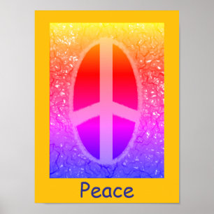 Multicolor Peace Sign Poster