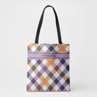 Multicolor personnalisé À damiers Sac fourre-tout
