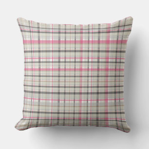 Multicolor Plaid Grade A Cotton Throw Pillow