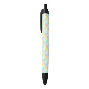 Multicolor Rainbow Clouds Customize or Stay Cloudy Black Ink Pen