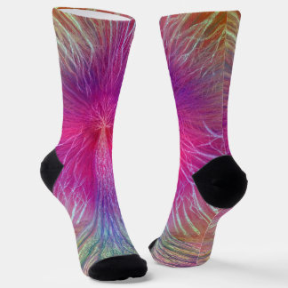 Multicolor Rainbow Etched Tree Art Socks