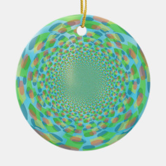 Multicolor Receding Design Ceramic Ornament
