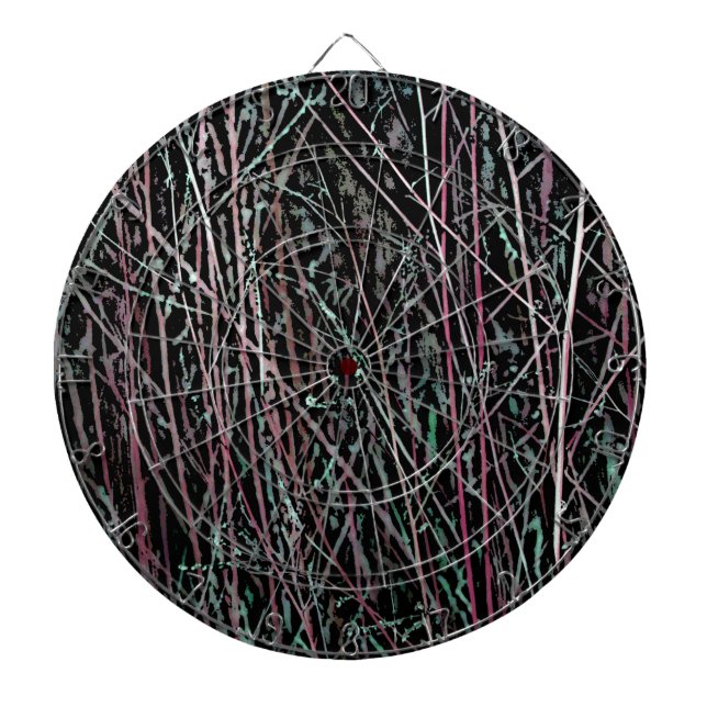 Multicolor Reeds in Pink and Green Dartboard (Front)