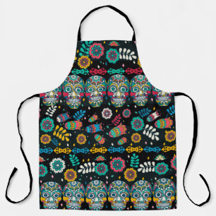 Multicolor seamless pattern. Boho style decorated Apron
