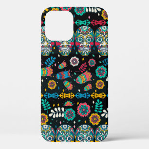Multicolor seamless pattern. Boho style decorated iPhone 12 Case