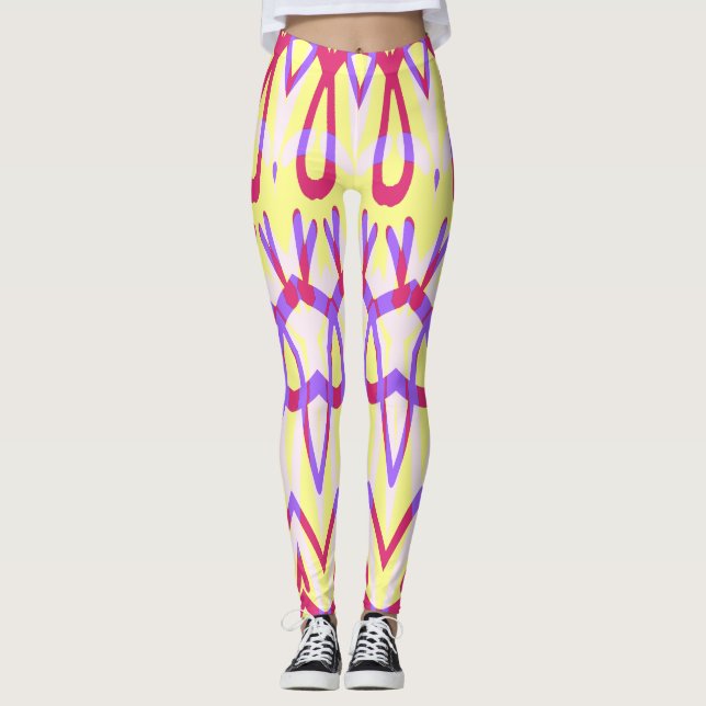 Multicolor seamless pattern "Ratti_Creative_Arts" Leggings (Front)