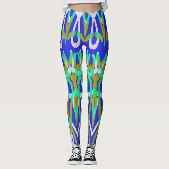 Multicolor seamless pattern "Ratti_Creative_Arts" Leggings (Front)