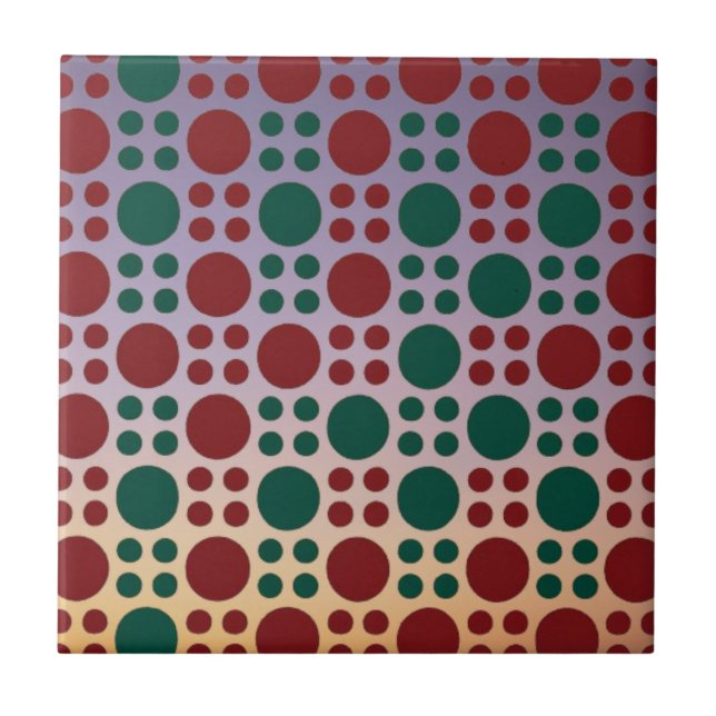 Multicolor shade Polka dot Tile (Front)