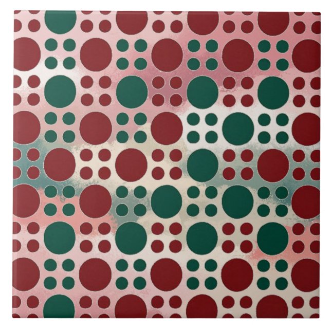 Multicolor shade Polka dot Tile (Front)