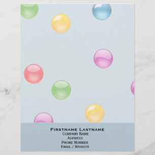 Multicolor Shiny Polkadot Confetti DIY Background Letterhead