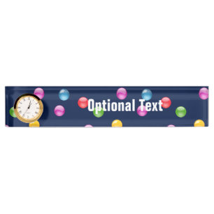 Multicolor Shiny Polkadot Confetti DIY Background Nameplate