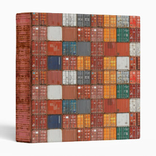 Multicolor Shipping Containers Binder
