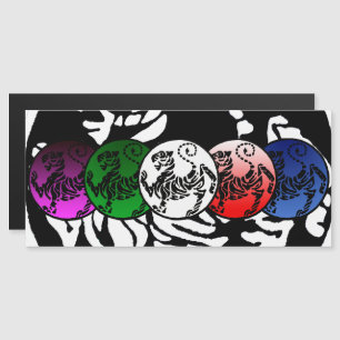 MULTICOLOR SHOTOKAN TIGER MAGNETIC INVITATION