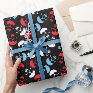 Multicolor Skull Pattern Wrapping Paper