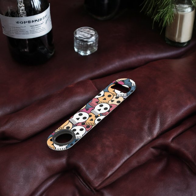 Multicolor Skulls Pattern Bar Key (Bottle Openers)