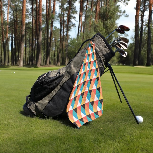multicolor small triangles golf towel (Golf Towel)