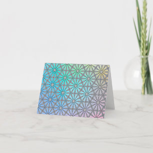 Multicolor Snowflake Blank Card