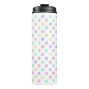 Multicolor Spots on White Thermal Tumbler