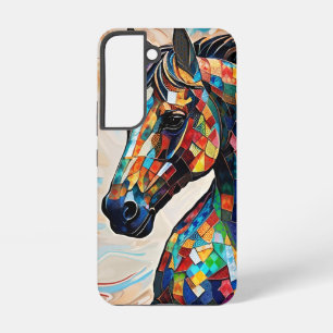Multicolor Stained Glass Mosaic Horse 15 Samsung Galaxy Case