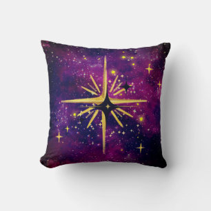 Multicolor Stars Pattern Pillow – Bright and Cheer