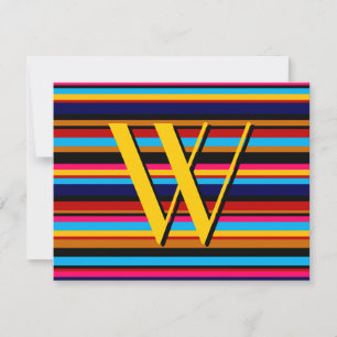 Multicolor Stripe Invitation