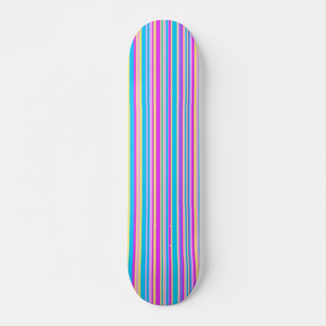 Multicolor Stripe Skateboard (Front)