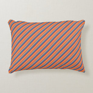 Multicolor Striped Pattern Accent Pillow