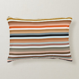 Multicolor Striped Pattern Accent Pillow