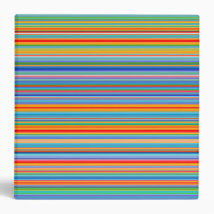 Multicolor Striped Pattern Binder