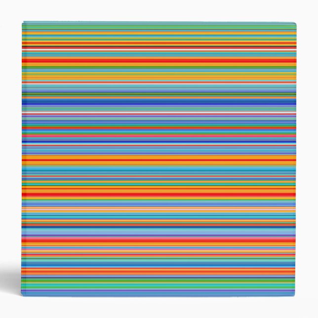 Multicolor Striped Pattern Binder (Front)
