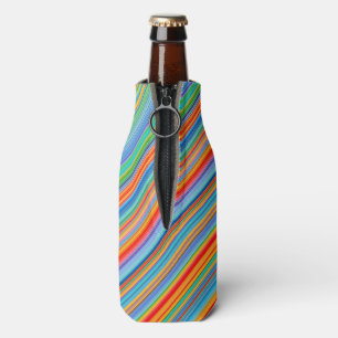 Multicolor Striped Pattern Bottle Cooler