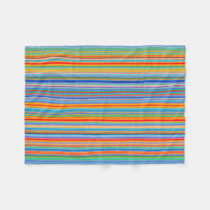 Multicolor Striped Pattern Fleece Blanket