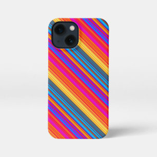 Multicolor Striped Pattern iPhone 13 Mini Case