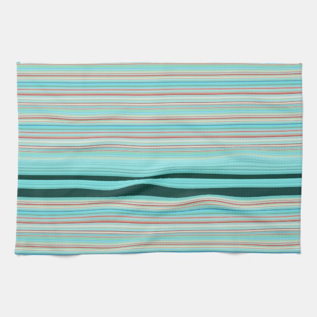 Multicolor Striped Pattern Kitchen Towel (Horizontal)