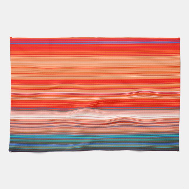Multicolor Striped Pattern Kitchen Towel (Horizontal)