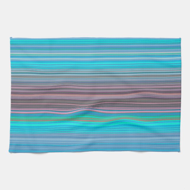 Multicolor Striped Pattern Kitchen Towel (Horizontal)