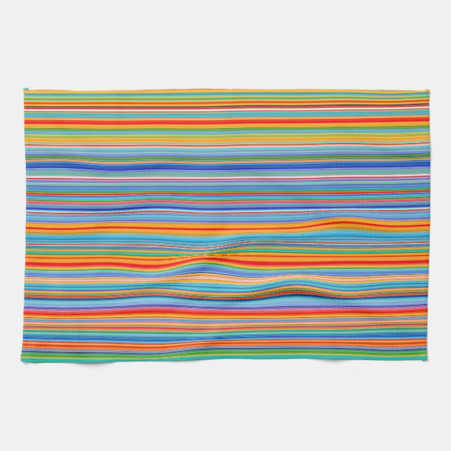 Multicolor Striped Pattern Kitchen Towel (Horizontal)
