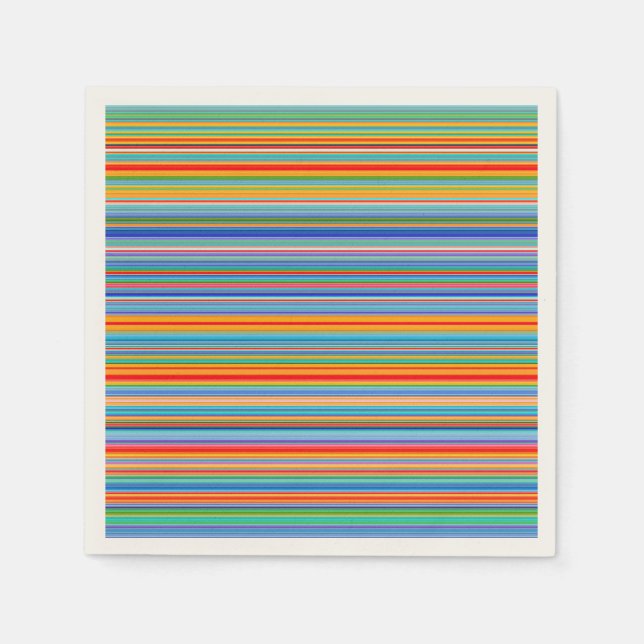 Multicolor Striped Pattern Napkin (Front)