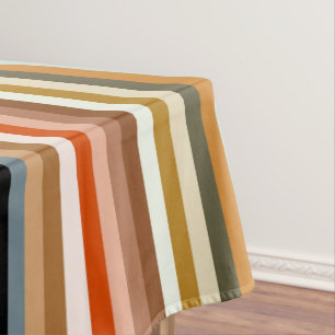 Multicolor Striped Pattern Tablecloth