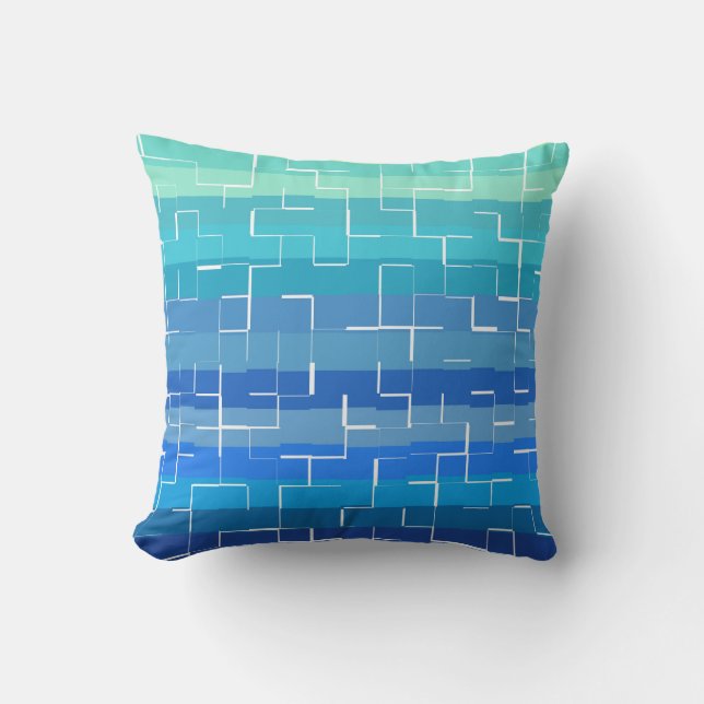 Multicolor Striped Pattern Throw Pillow (Front)