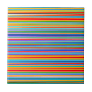 Multicolor Striped Pattern Tile
