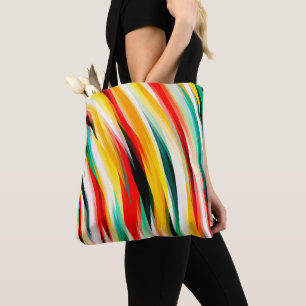 Multicolor Striped Pattern Tote Bag
