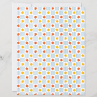 Multicolor Sunburst Chequerboard Scrapbook Paper