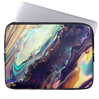 Multicolor Swirling Stripes of Igneous Rock Laptop Sleeve
