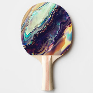 Multicolor Swirling Stripes of Igneous Rock Ping Pong Paddle