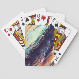 Multicolor Swirling Stripes of Igneous Rock Playing Cards